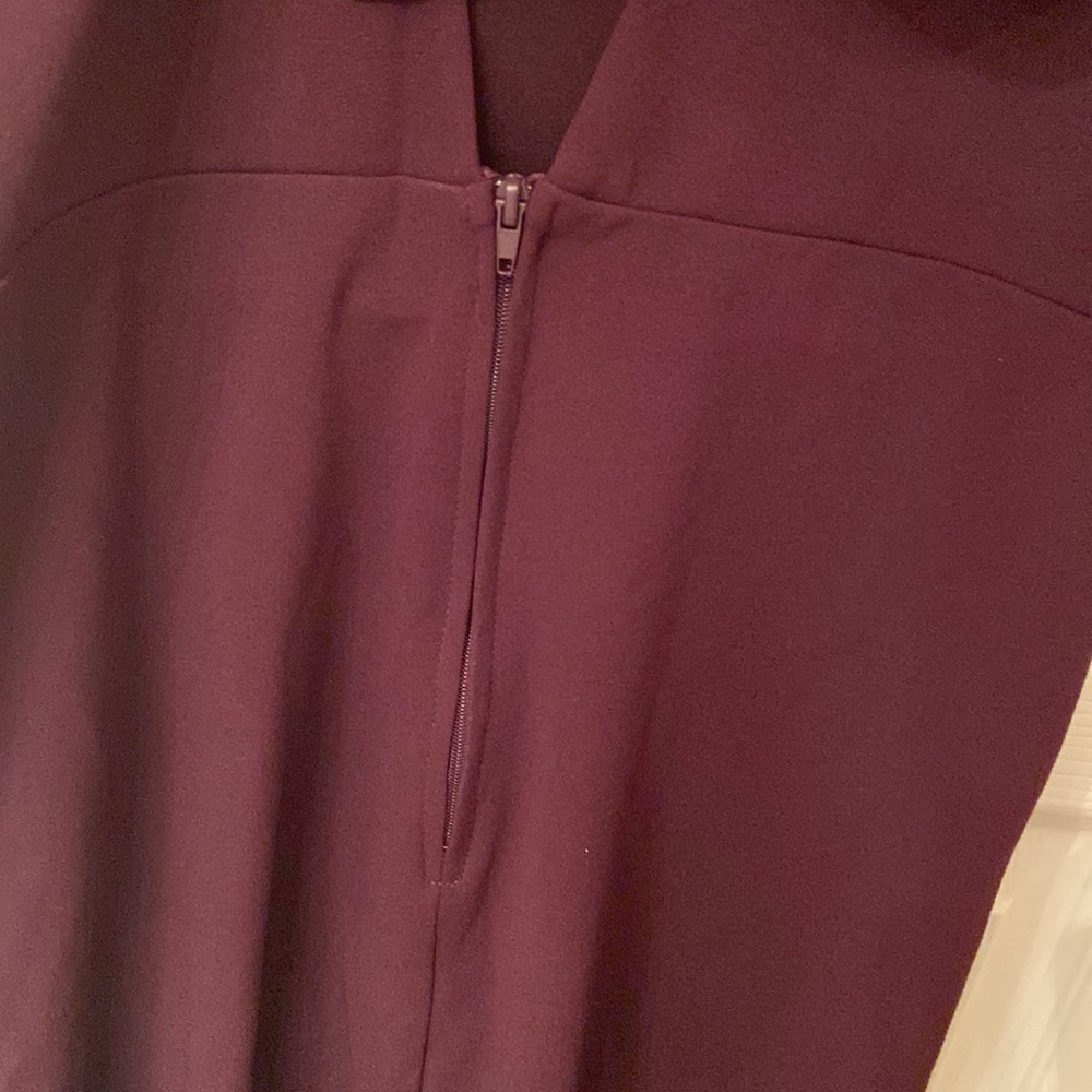 Women’s Burgundy Midi tank top dress - Picture 4 of 5